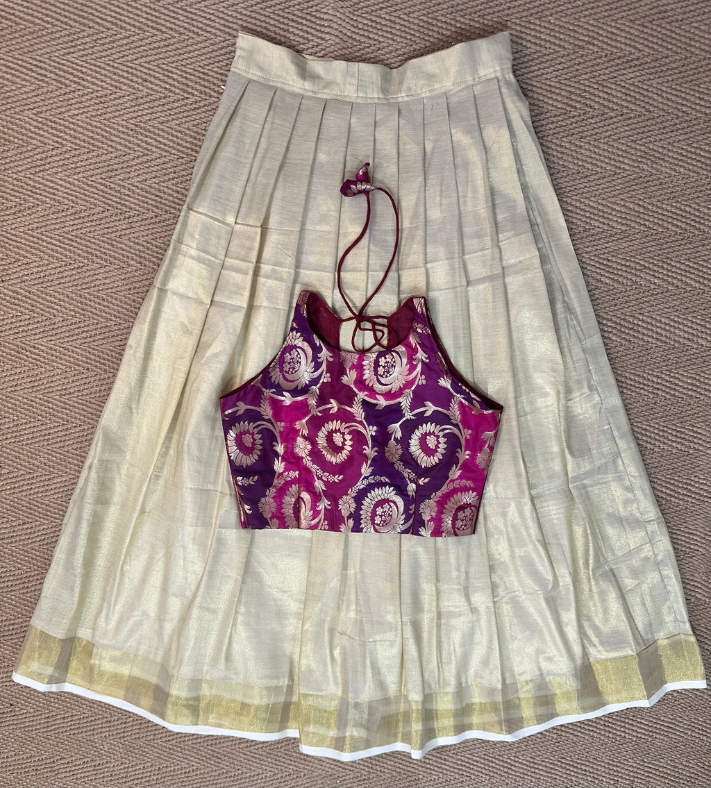 skirt and brocade blouse - 3-4yr