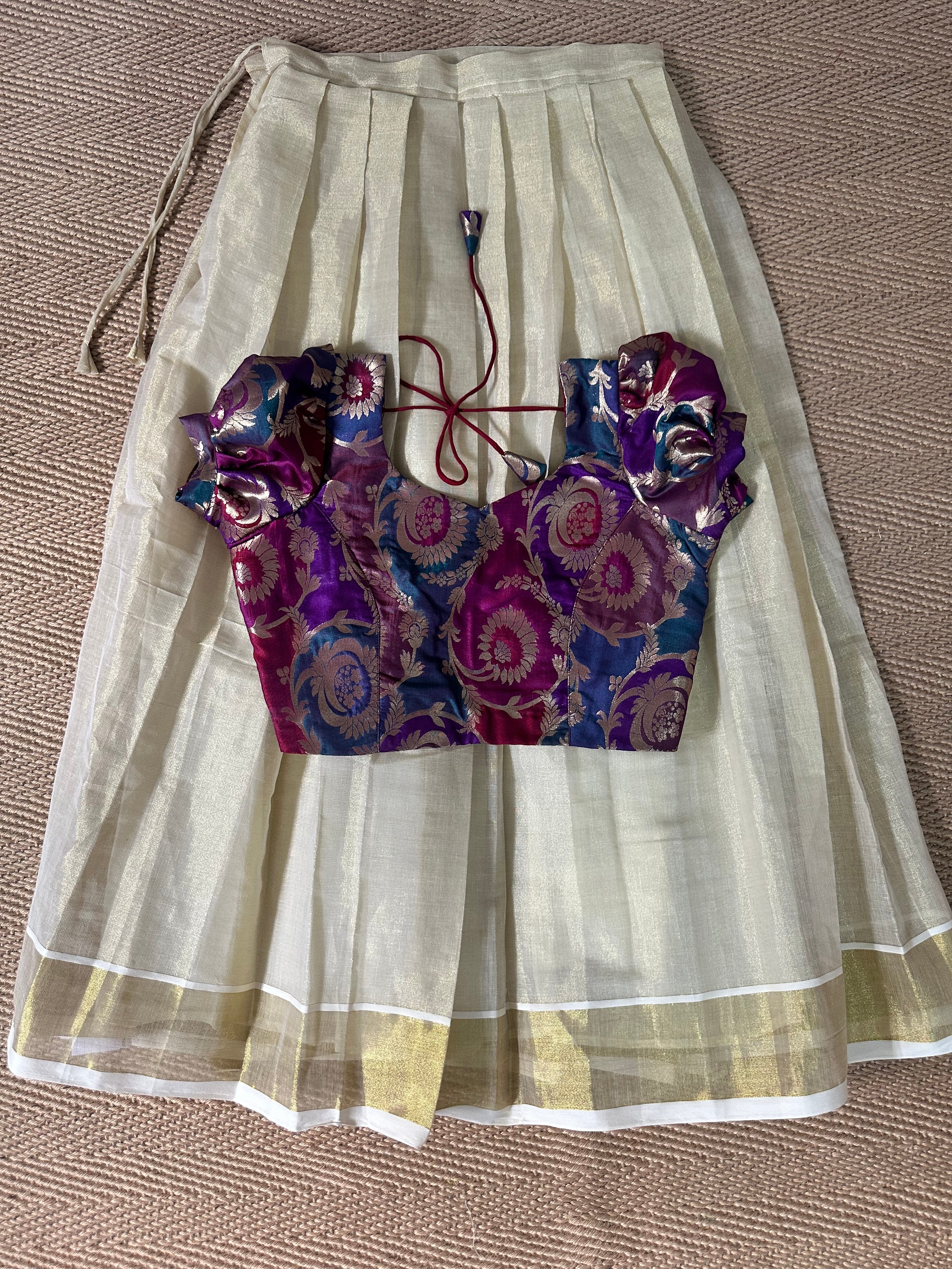skirt and brocade blouse - 12 to 13 yr