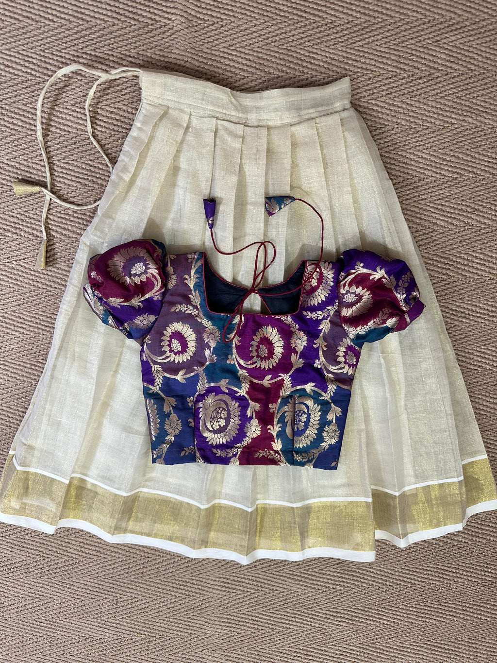 skirt and brocade blouse - 6-7 yr