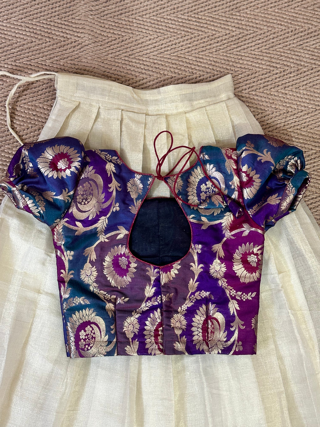 skirt and brocade blouse - 6-7 yr