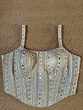 Gold corset with bead work