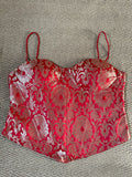 Red banarsi brocade corset