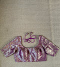 Purple brocadde blouse