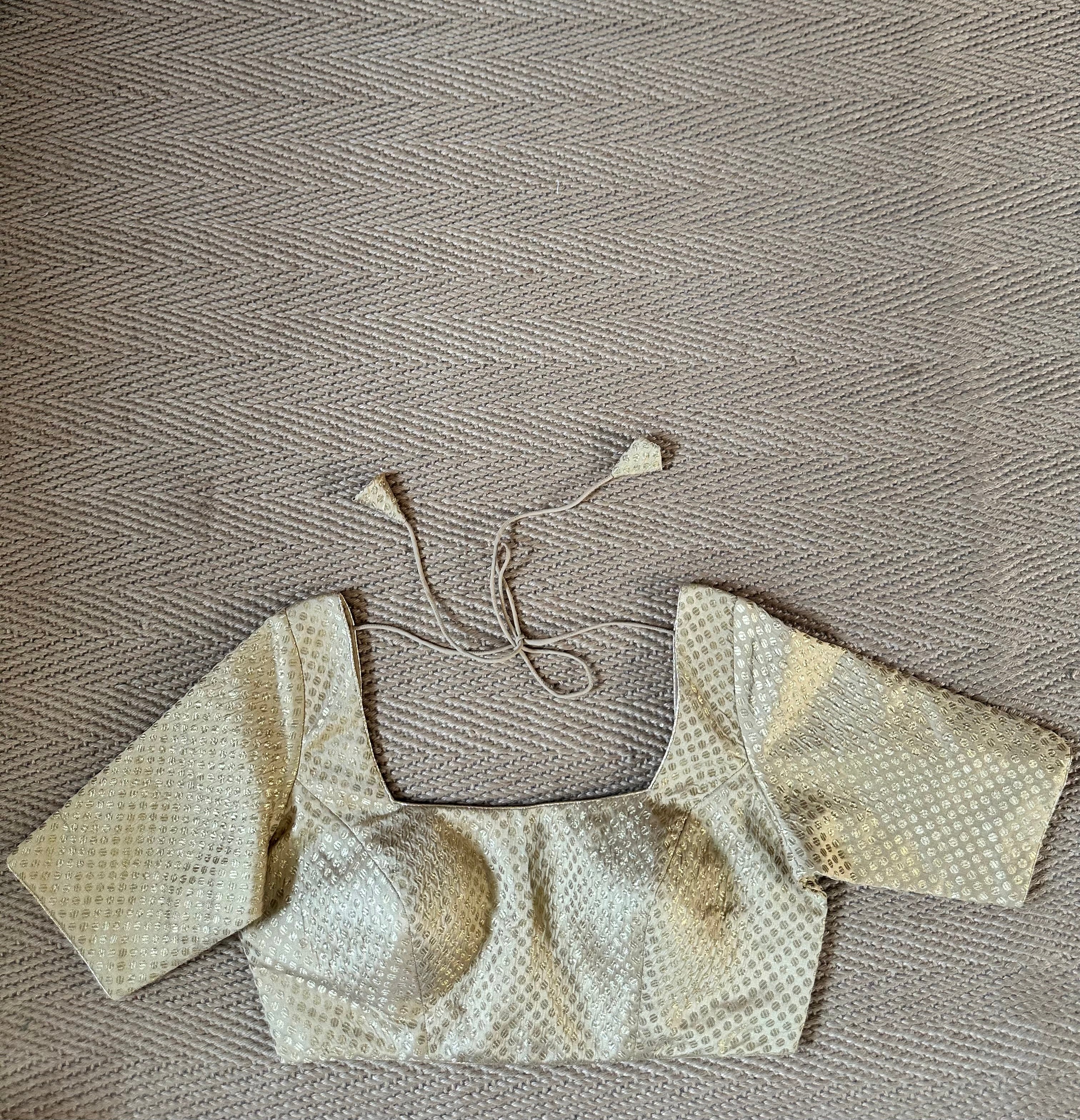 Gold brocade blouse