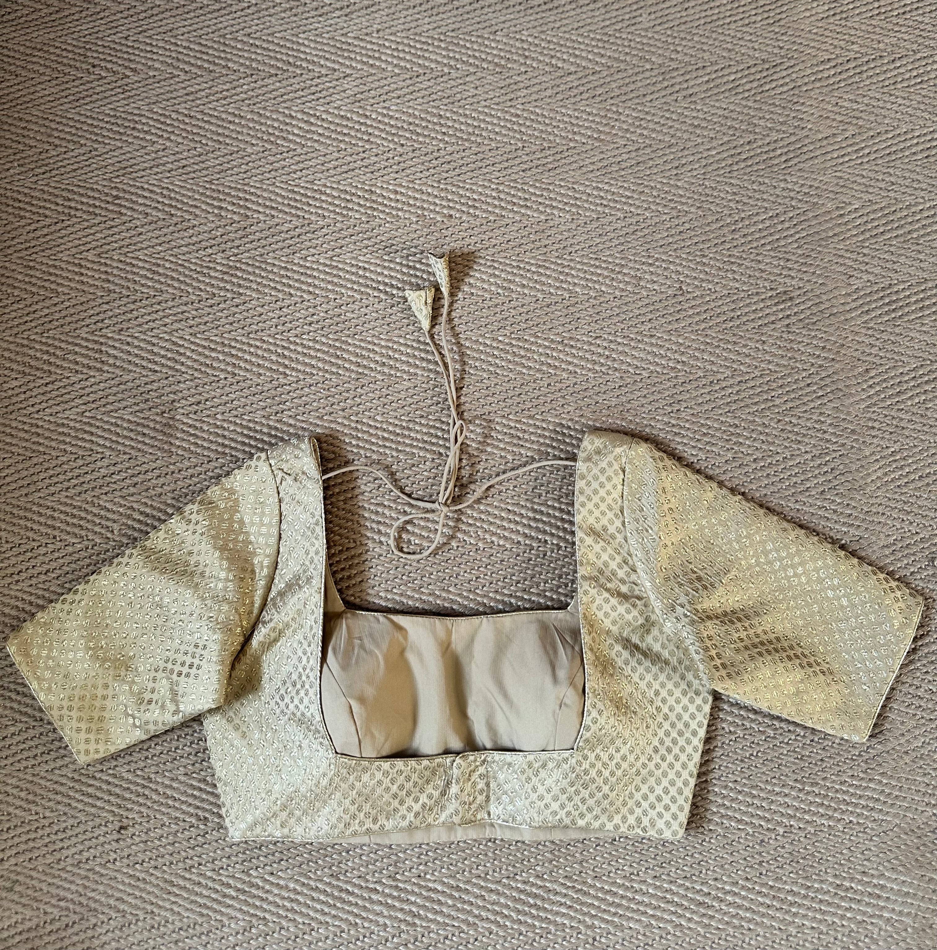Gold brocade blouse