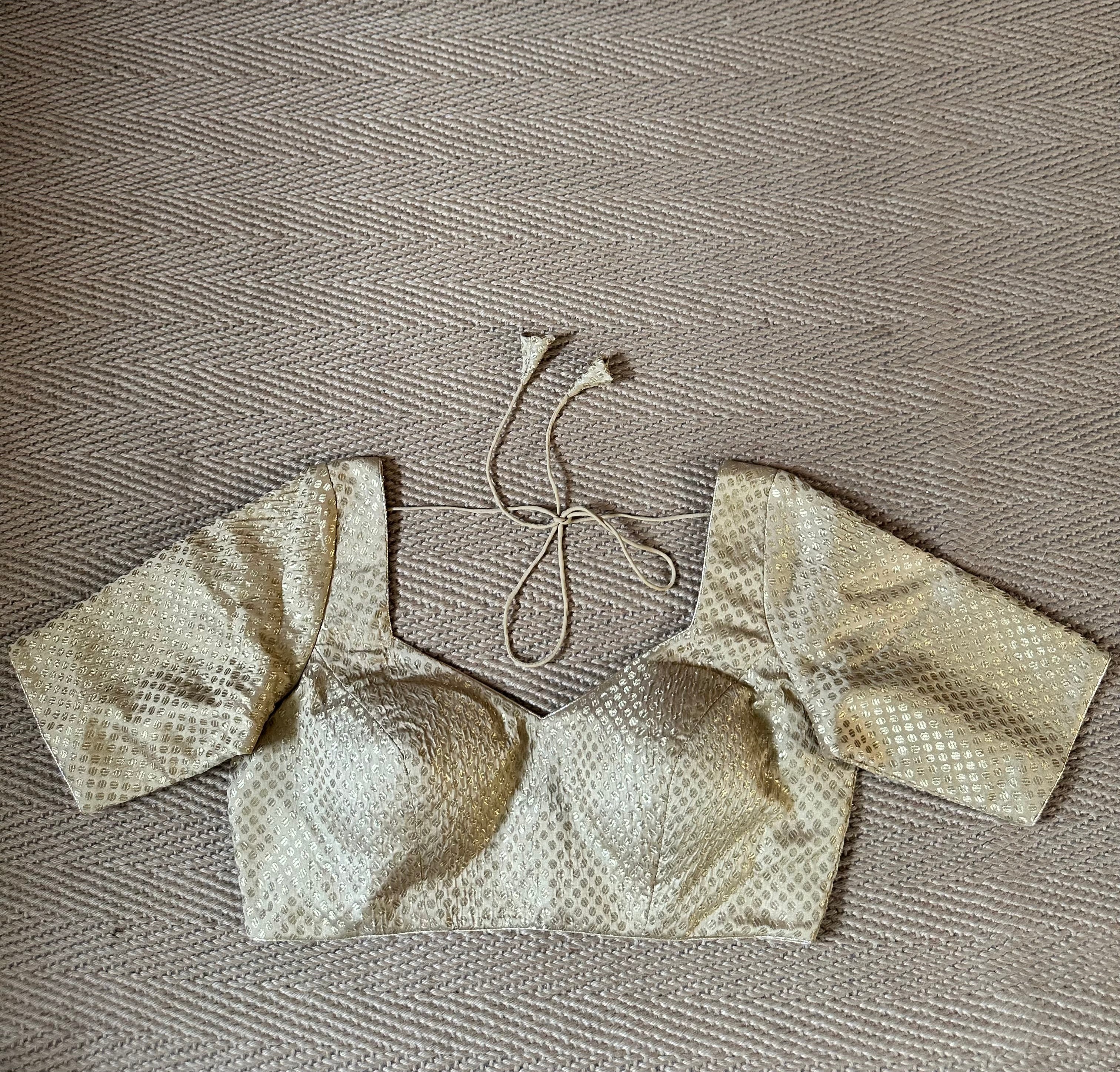 Gold brocade blouse