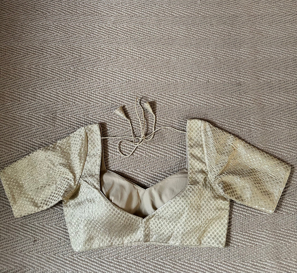 Gold brocade blouse