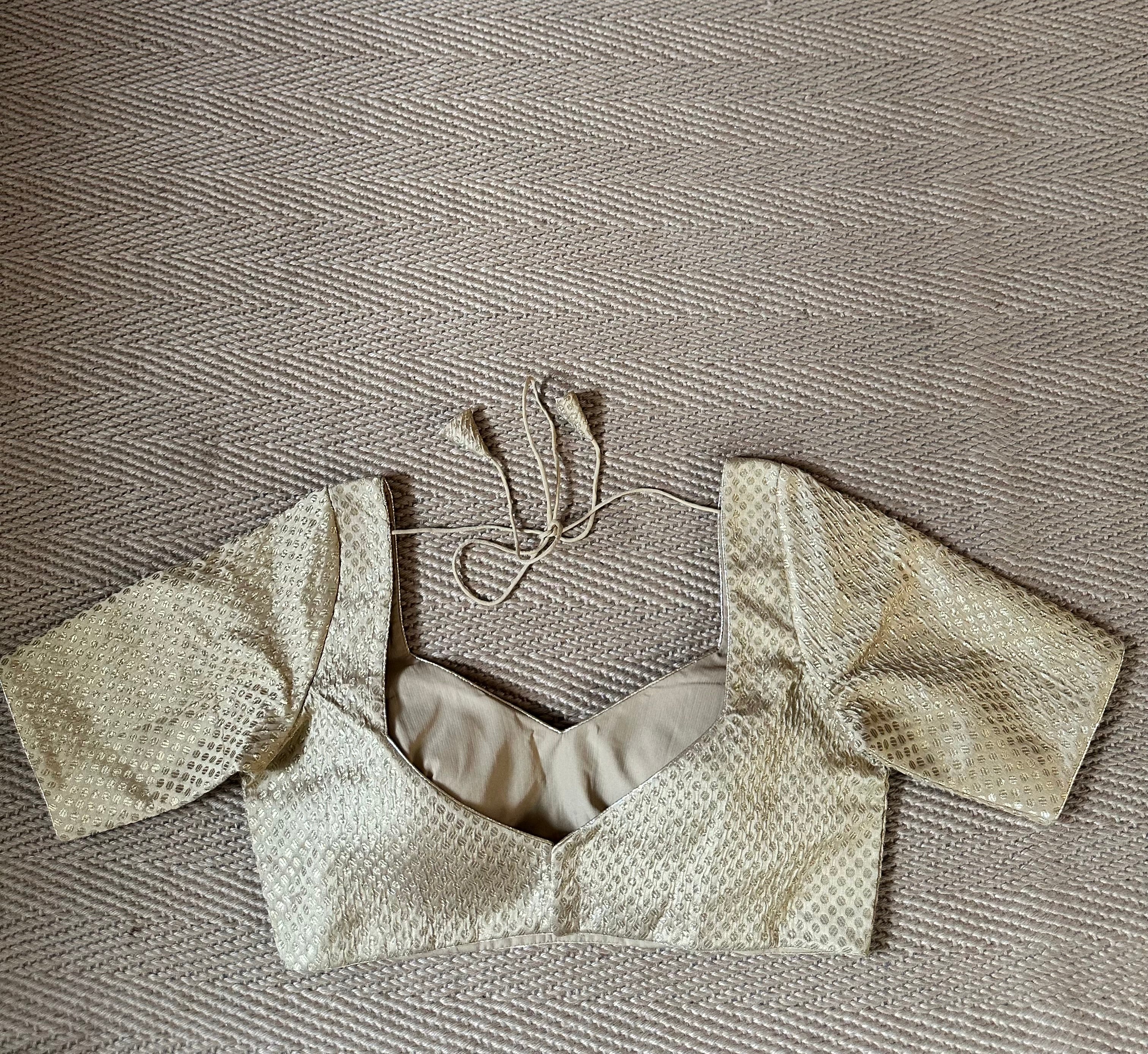 Gold brocade blouse