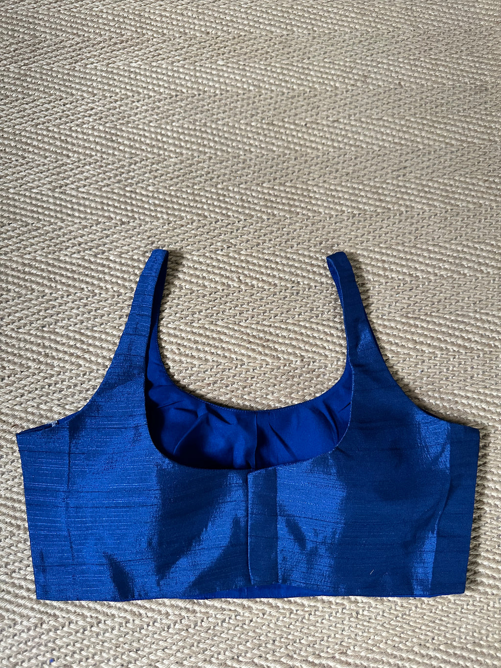 Navy blue sleeveless blouse