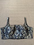 Black banarsi brocade sleeveless blouse