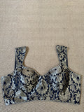 Black banarsi brocade sleeveless blouse