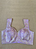 Lilac banarsi brocade sleeveless blouse