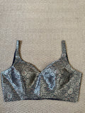Black banarsi brocade sleeveless blouse