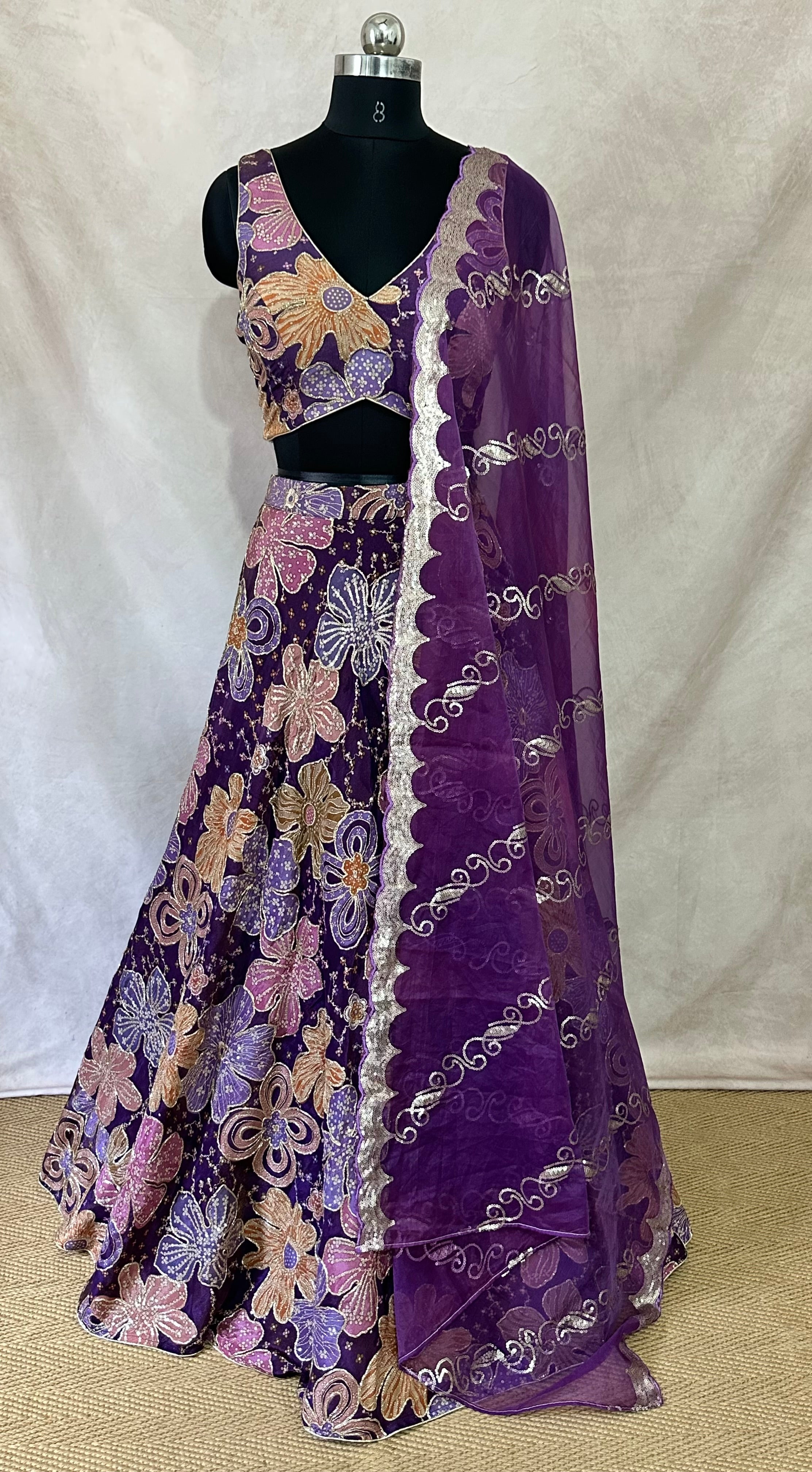 Purple Designer lehanga