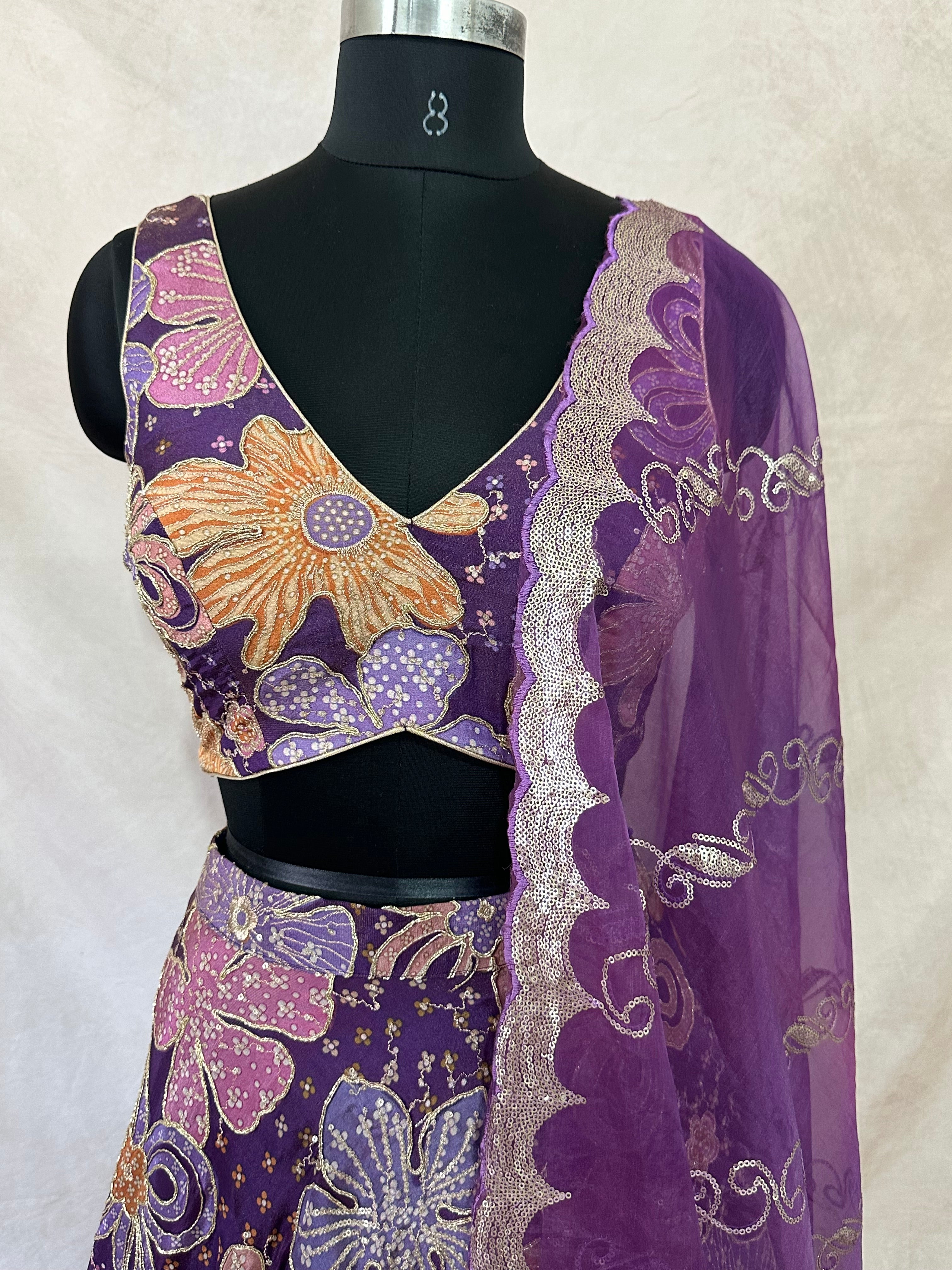 Purple Designer lehanga