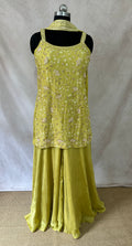 Yellow kurti and palazzo set