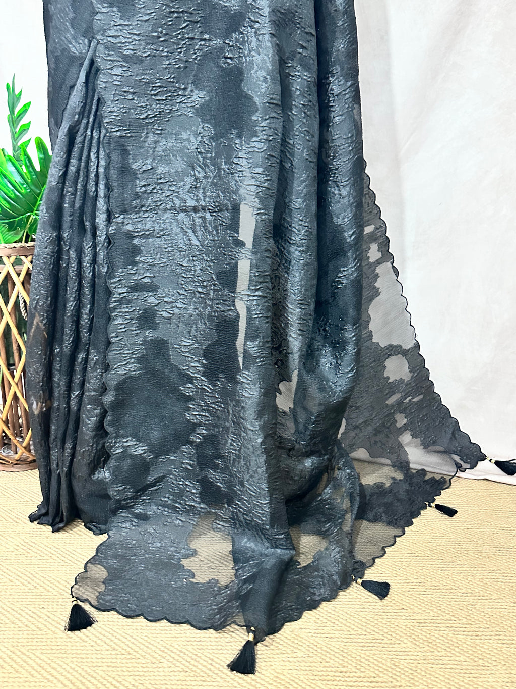 Turkkish organza saree with stitched blouse