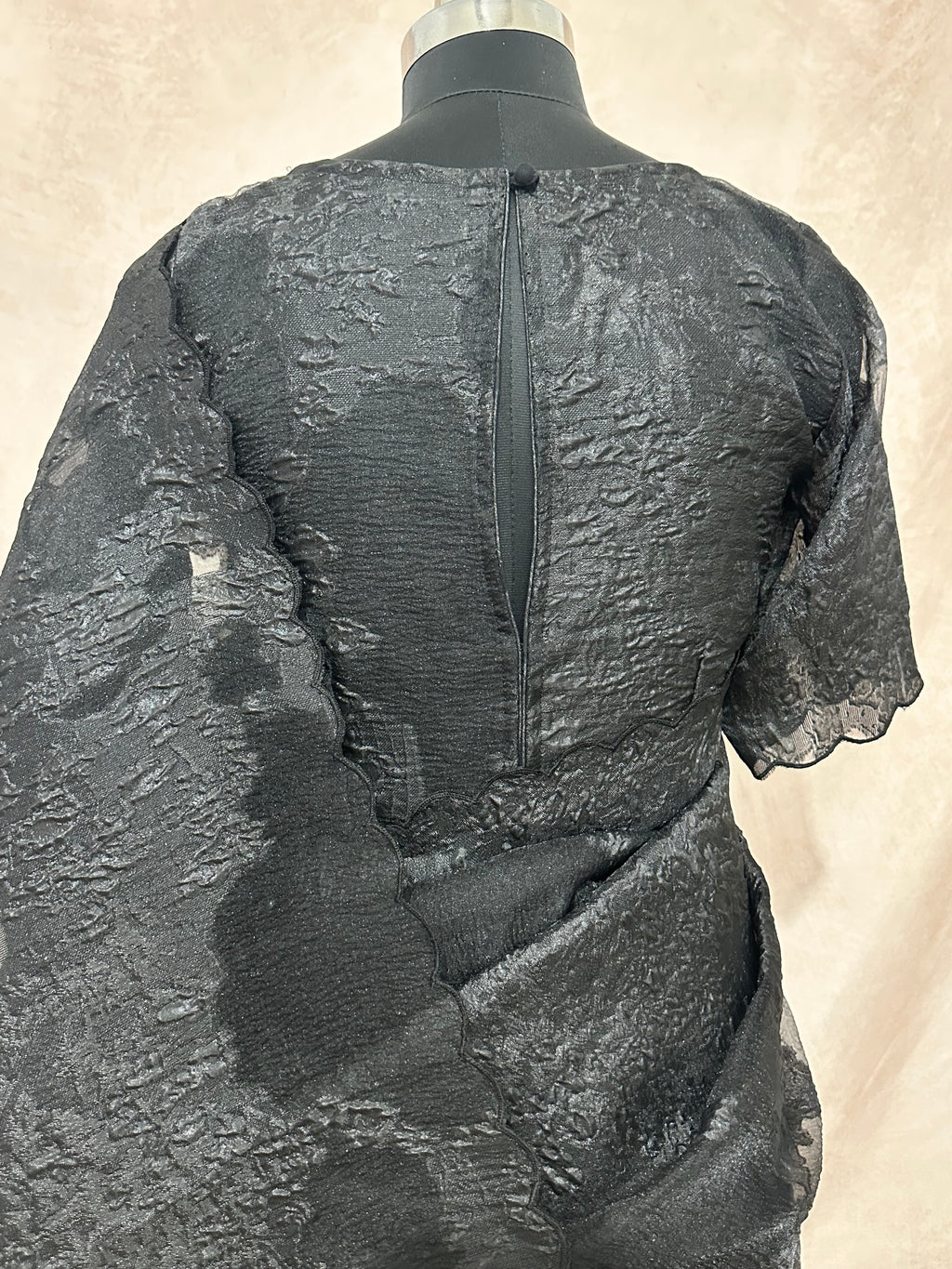 Turkkish organza saree with stitched blouse
