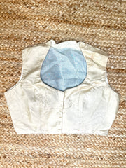 Off white modal silk blouse