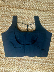 Black sleevesless blouse