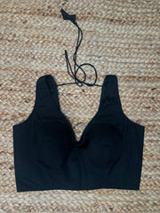 Black sleevesless blouse