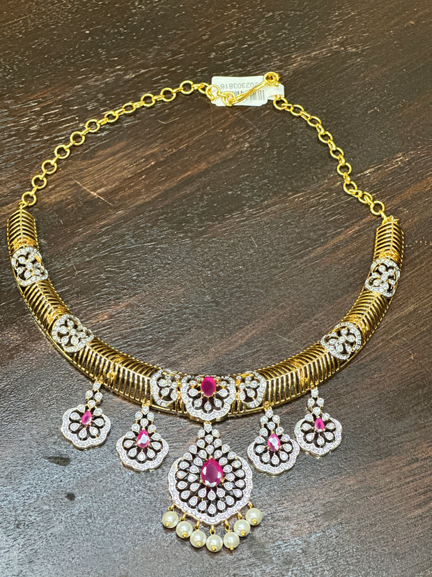 Necklace with earring