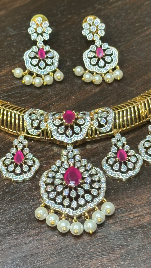 Necklace with earring