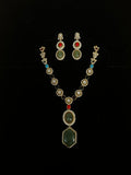 Designer replica necklace with multi color stones