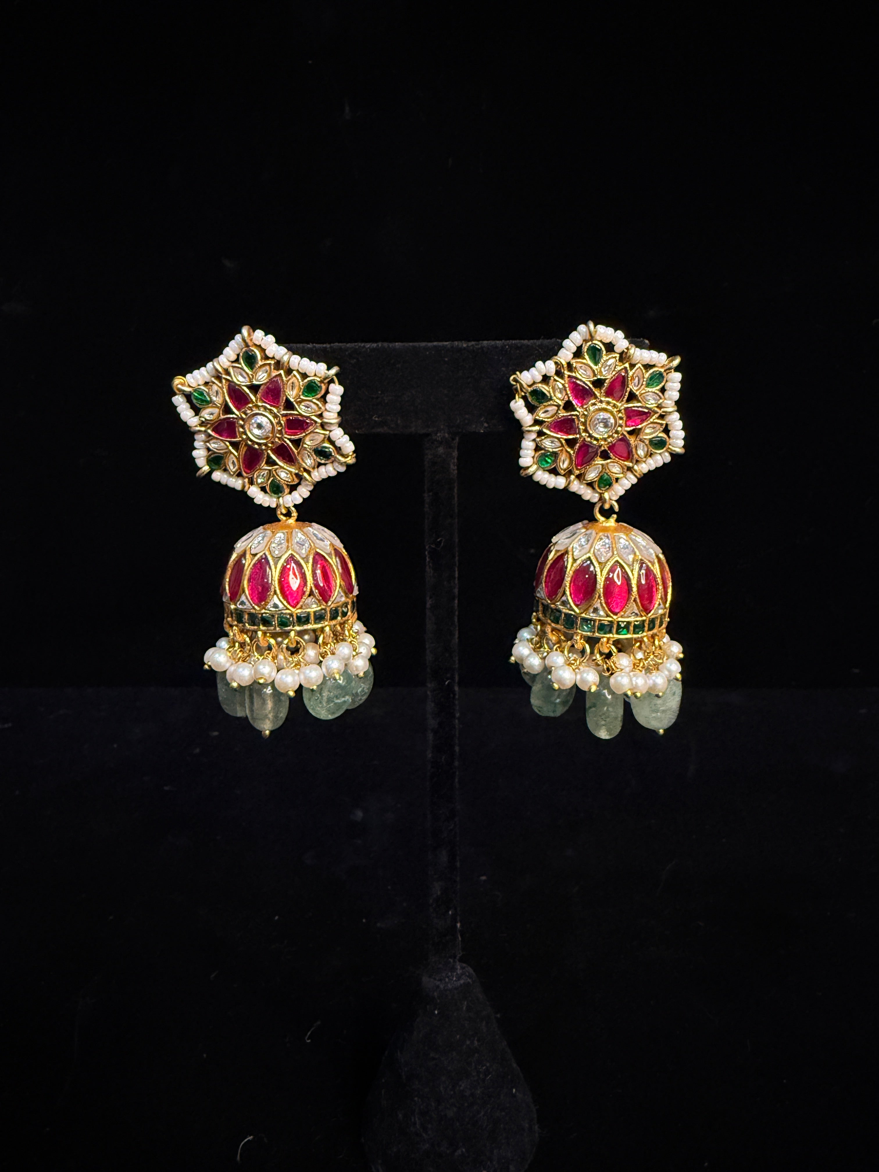 Jadau kundan jhumka