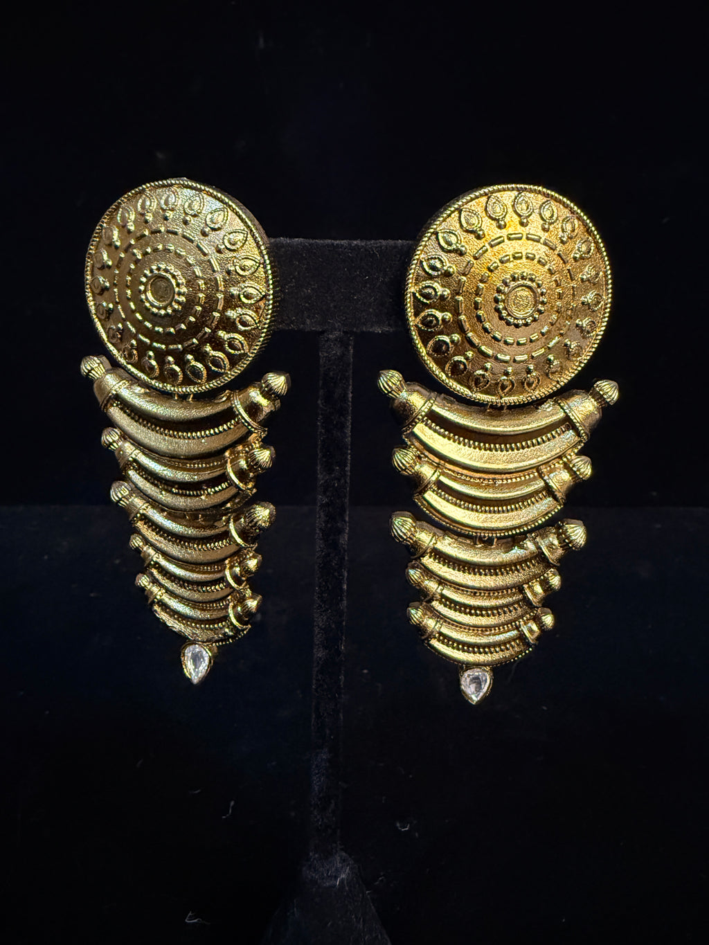 Designer earring with white stone