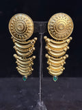 Designer earring with green stone
