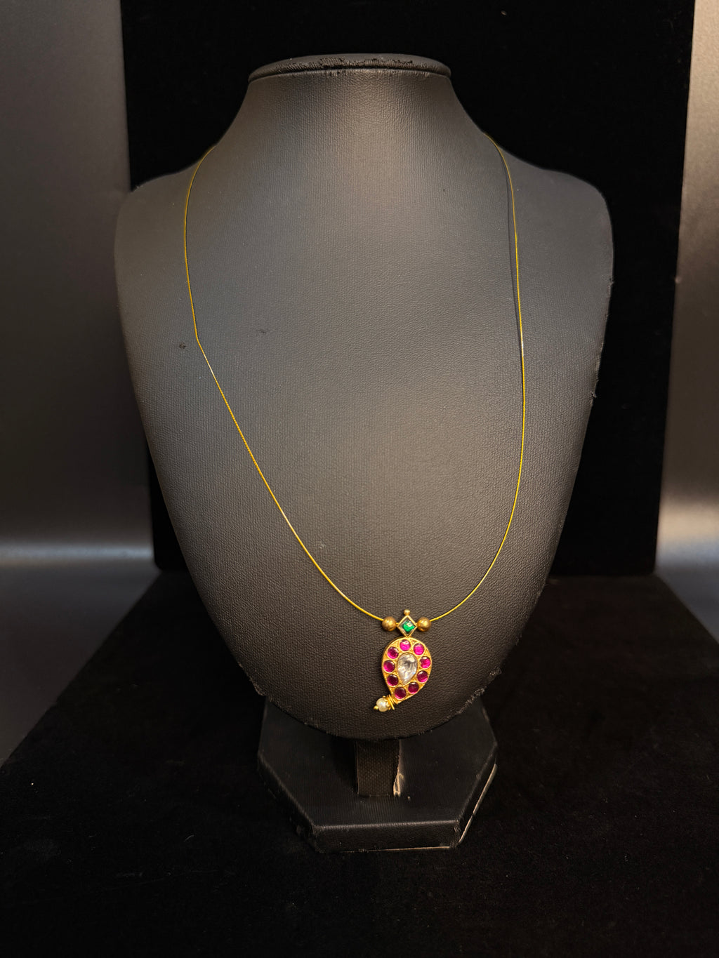 Double sided Jadau Kundan Invisible Chain Necklace