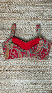 Red tissue silk blouse