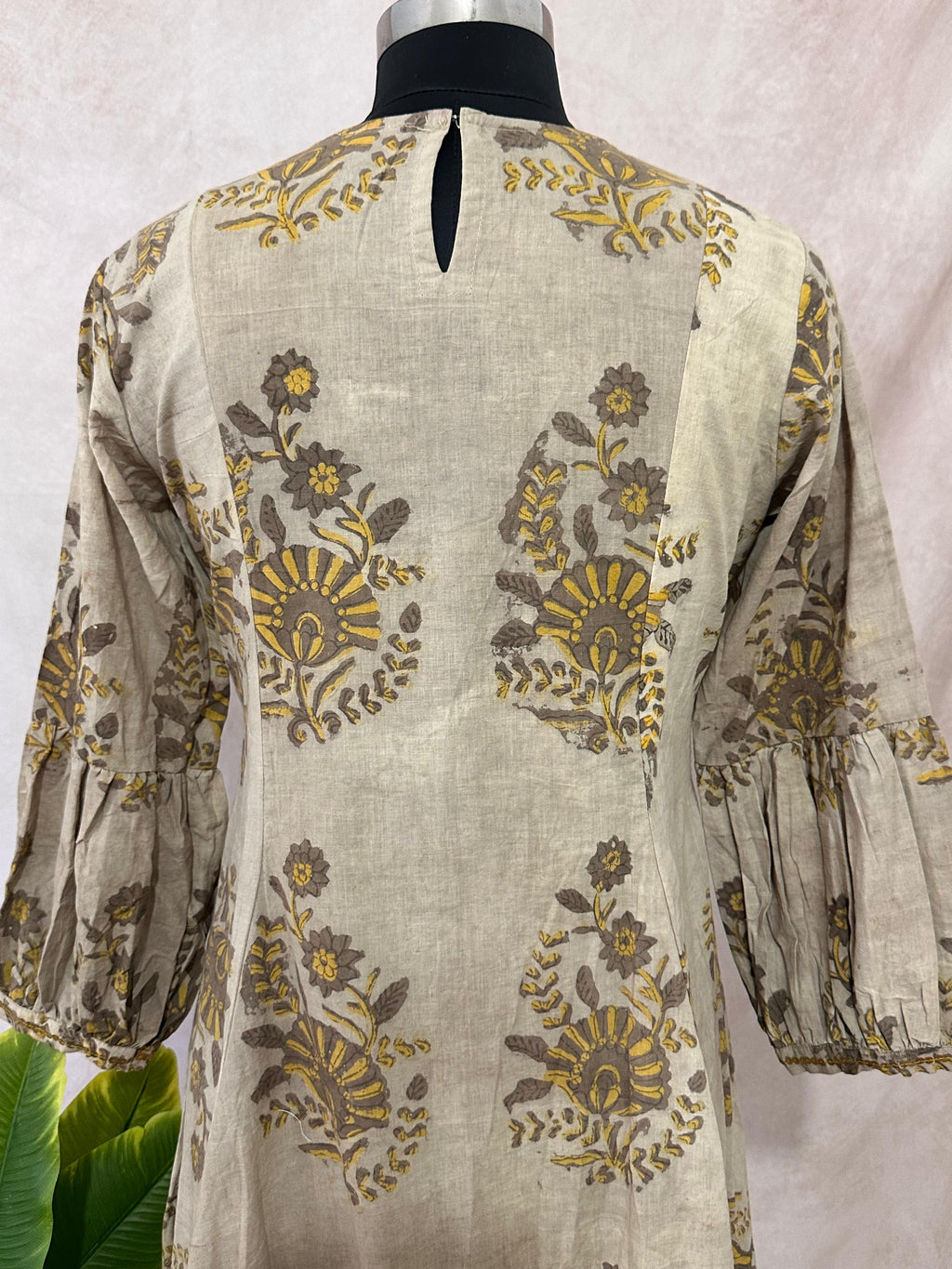 Hand blocked printed ajrakh Cotton dress