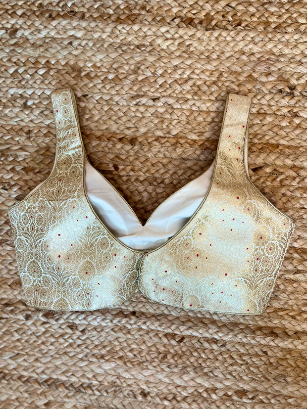 Off white brocade blouse