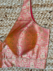 Peach brocade blouse