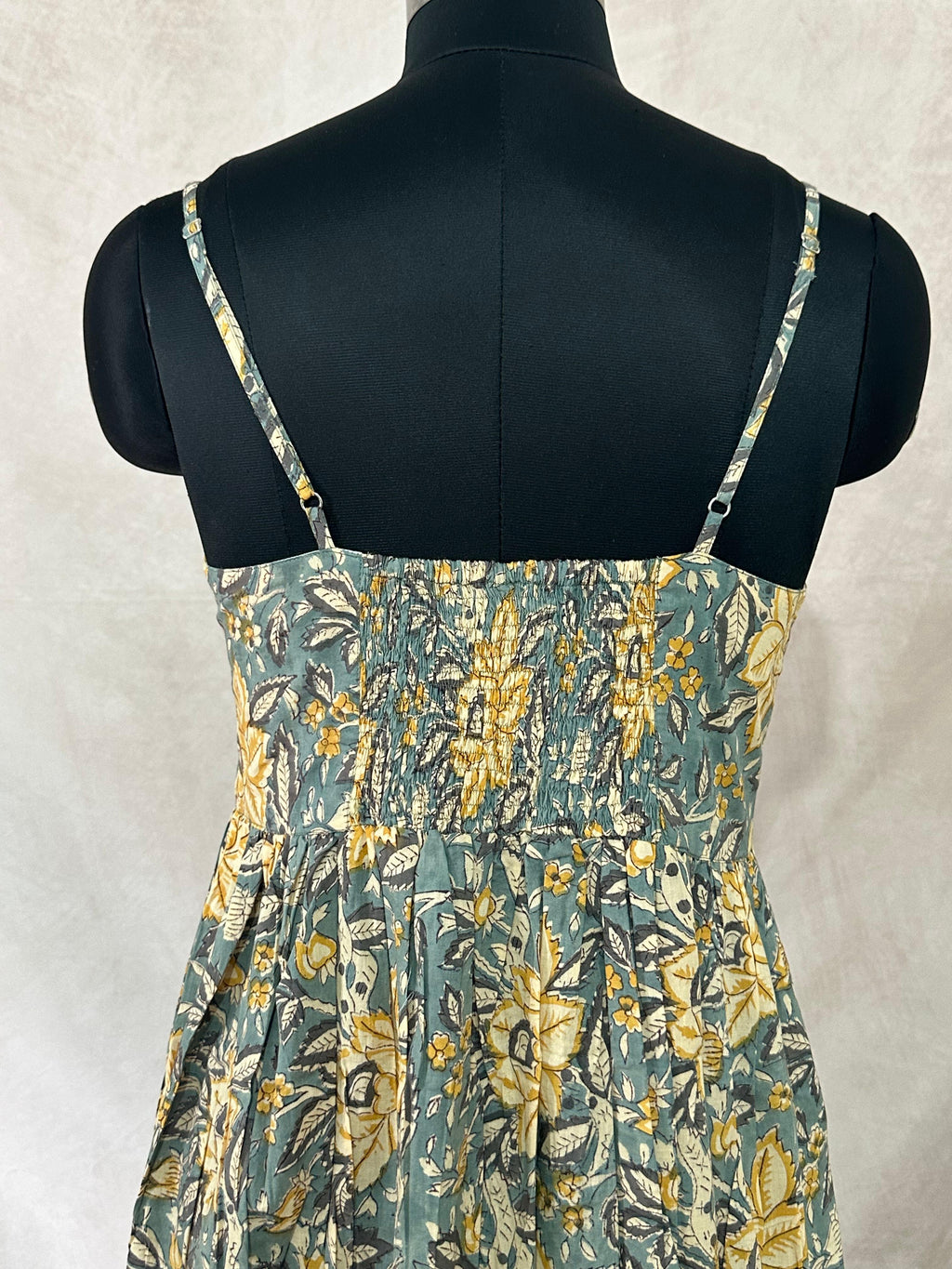 Pure cotton dress with handblock print