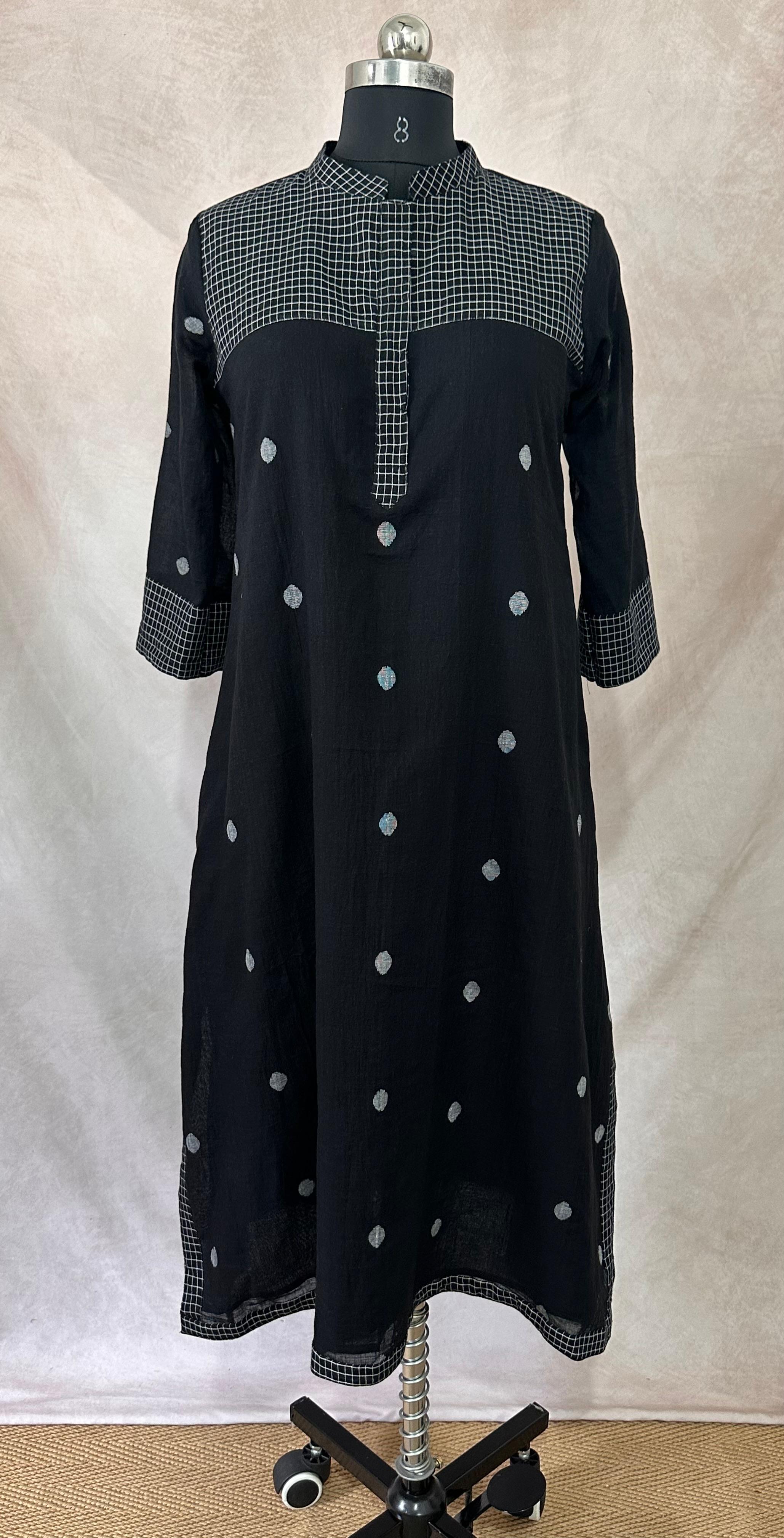 Handloom jamdani cotton dress