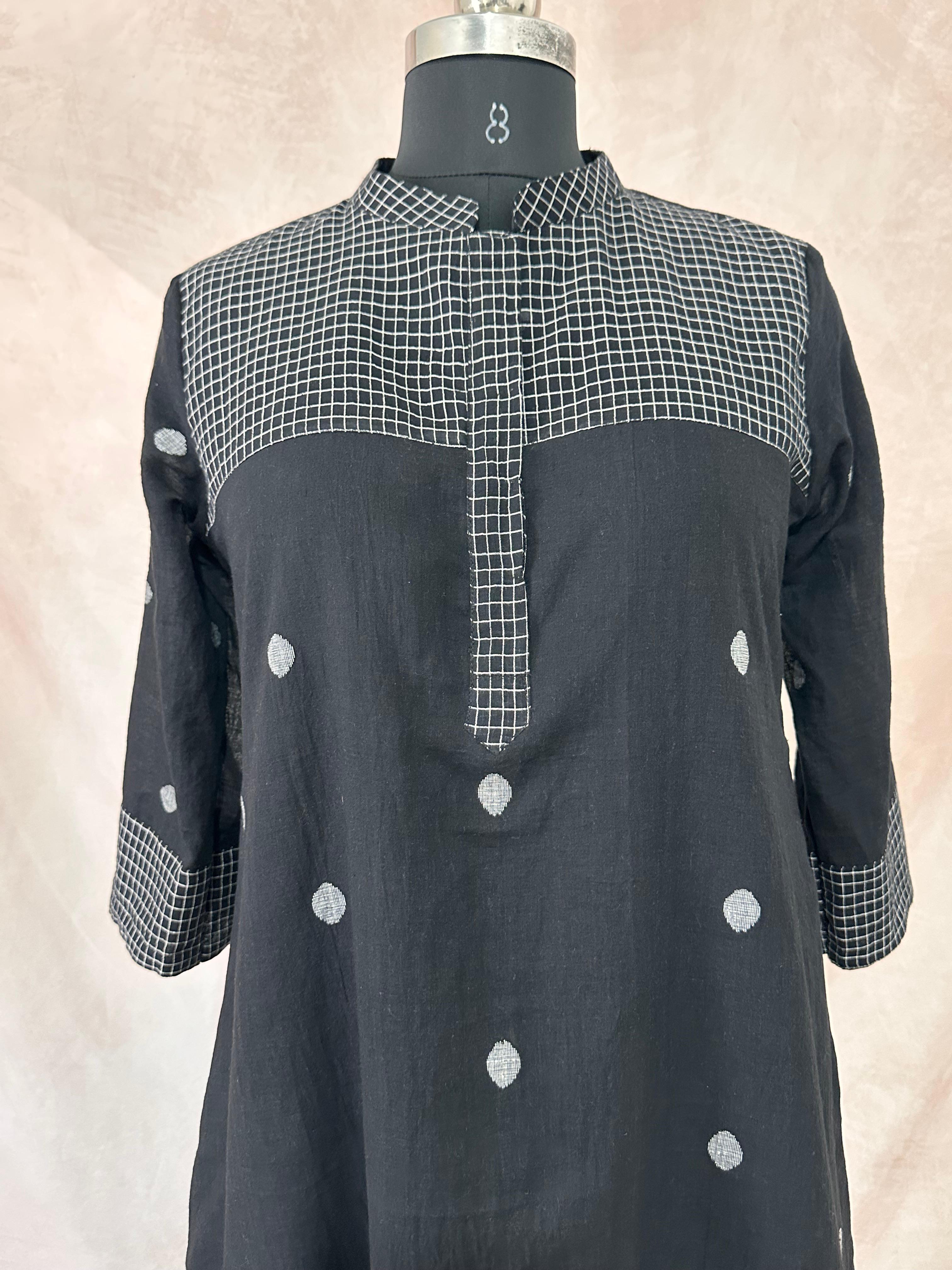 Handloom jamdani cotton dress