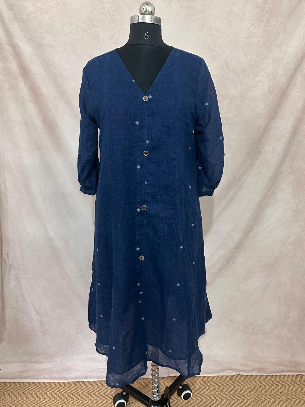 Handloom jamdani cotton dress