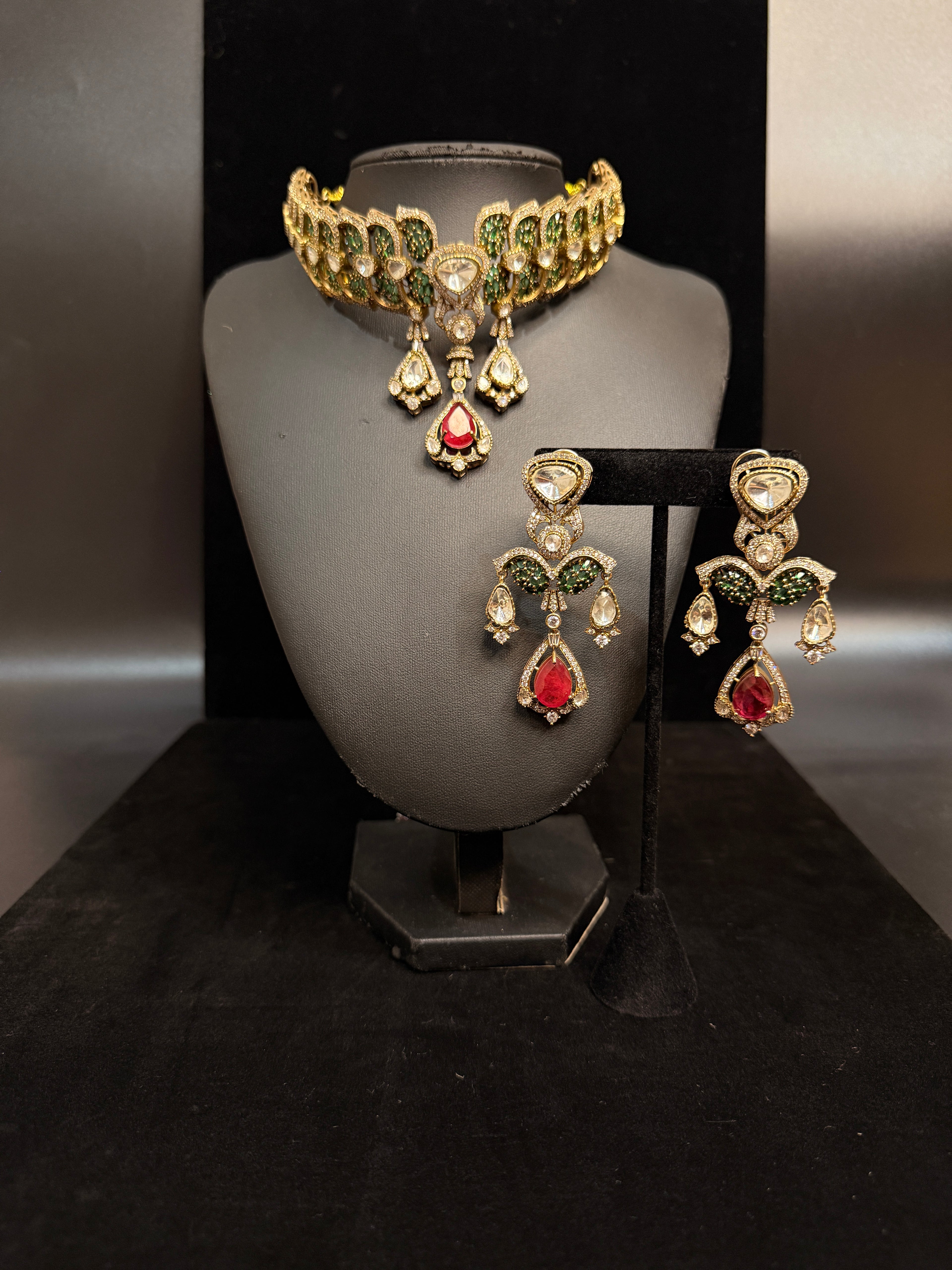Designer choker with earring