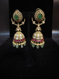 Designer light weight Kundan jhumka