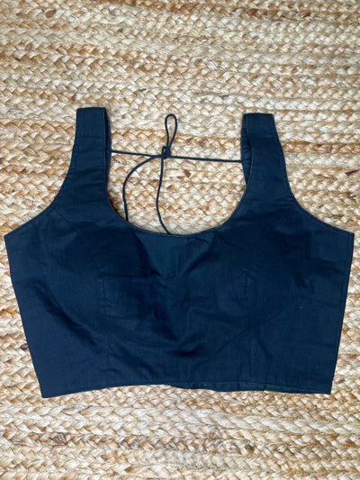 Black sleevesless blouse
