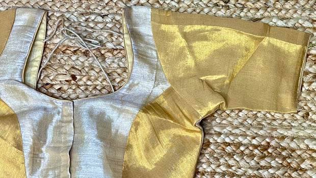 Light gold brocade blouse