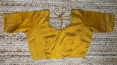 Mustard yellow modal silk blouse
