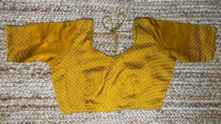 Mustard yellow modal silk blouse