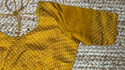 Mustard yellow modal silk blouse