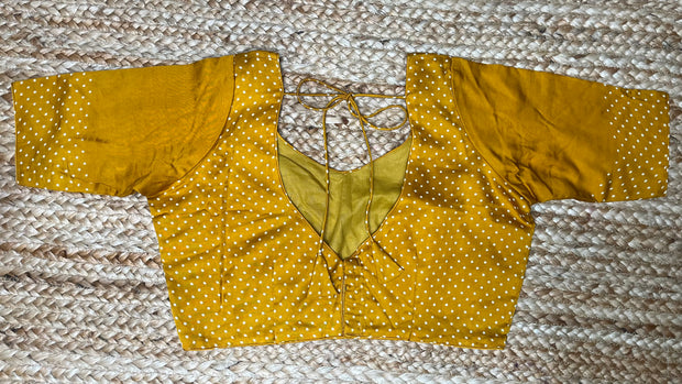 Mustard yellow modal silk blouse