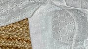 White cutwork blouse