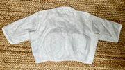 White cutwork blouse